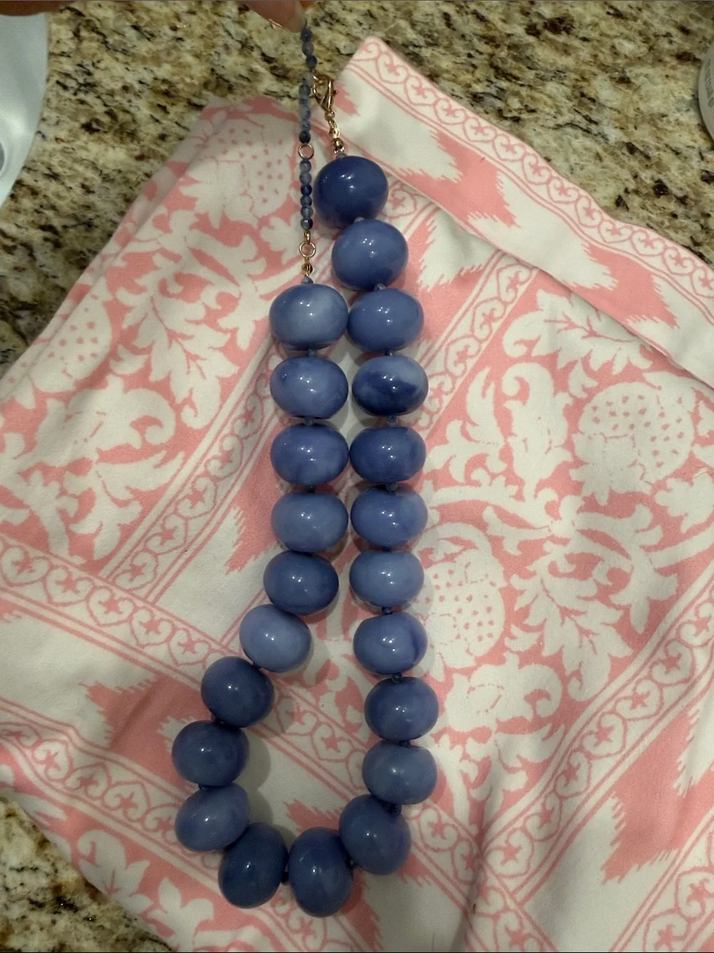 BaubleBar Chunky Periwinkle Bead Necklace